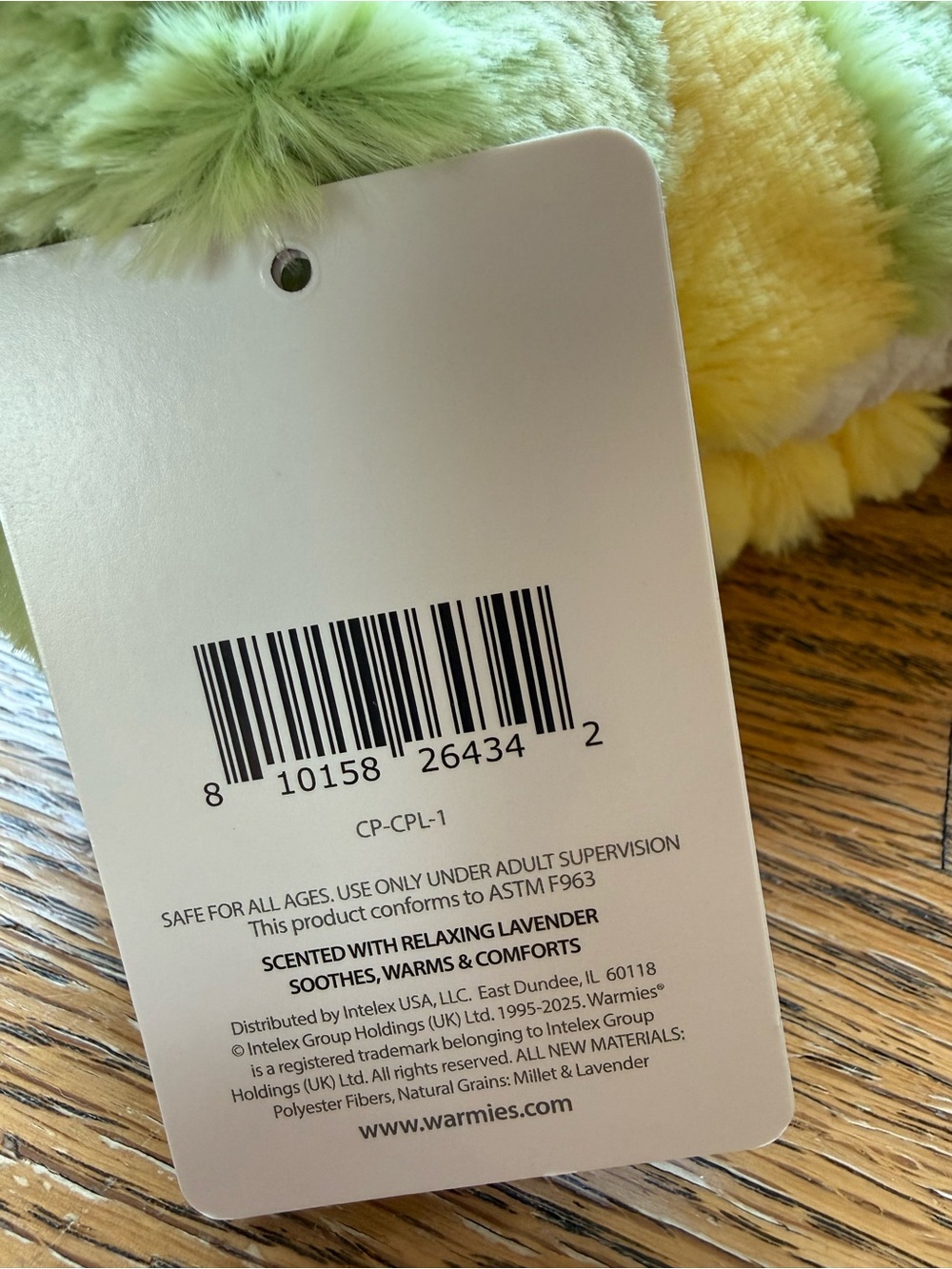 NWT Full size Caterpillar Warmies Yellow/Green - Picture 7 of 10